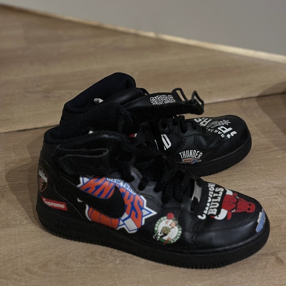 2018 Supreme NBA Black Nike Air Force 1 Mid '07 SS18 - Picture 3 of 10